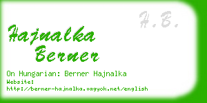 hajnalka berner business card